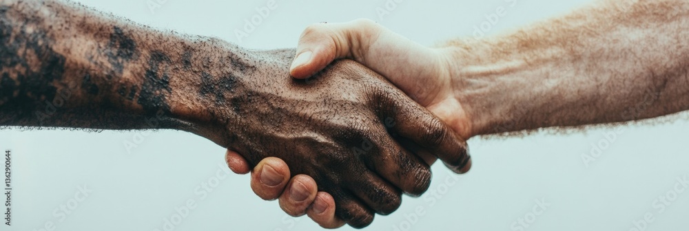 Poster Unity Unveiled Diversity and Connection at Air Force Reserve Birthday - Authentic Solidarity Through Powerful Multicultural Handshake Experience