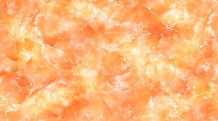 Luxurious orange and white marbled surface design with subtle veining