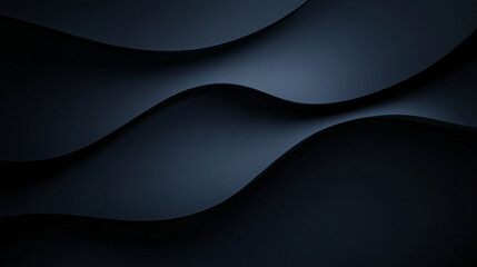 Abstract dark blue background featuring smooth flowing curves and subtle gradient lighting effects visible