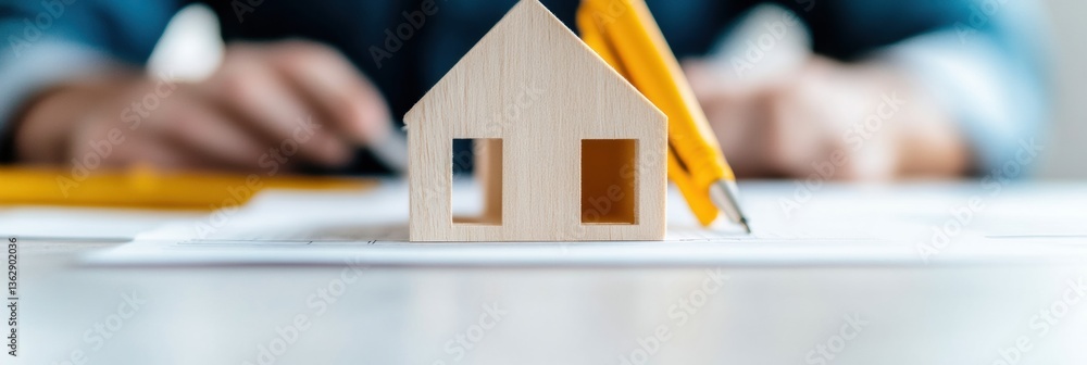 Poster Minimalist Real Estate Investment Strategy Architectural Model Visualization with Professional Data Analysis for Next-Gen Property Portfolio Optimization