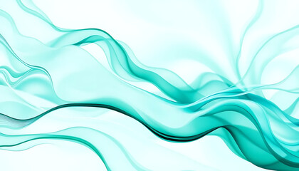 Smooth abstract background with flowing turquoise waves