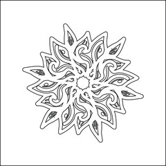 Printable design ornament outline decoration flower  outline