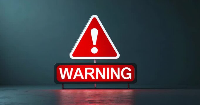 Caution warning signs established. Exclamation marks, prohibited sign, denial symbol, and refusal.