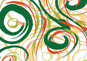 abstract shape background line scratch brown green and red on white (20250217111924).eps