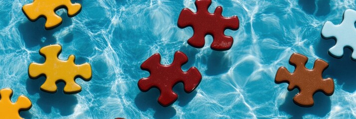 Vibrant Pan American Unity Inclusive Puzzle Design for Autism Awareness and Summer Marketing - Interactive Storytelling of Global Connectivity and Neurodiversity Empowerment