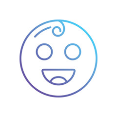 Baby emoticon Vector icon
