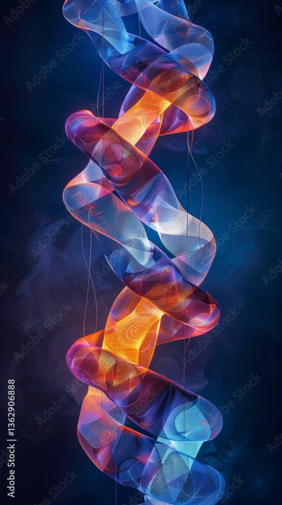 Poster interconnected glowing glyphs represent universal language of art that transcends cultural boundarie