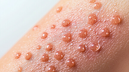 Fototapeta premium Redness on the skin as an allergic reaction to something
