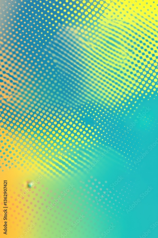 Poster Vibrant halftone gradient background with a retro aesthetic and a modern twist creating a dynamic and eye catching visual experience