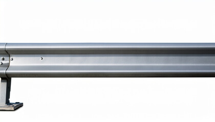 a metal guardrail for road protection isolated on a white background