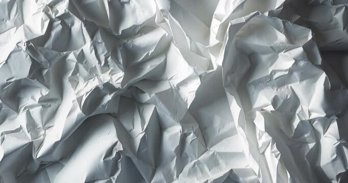 Blank white crumpled and creased paper texture for poster.