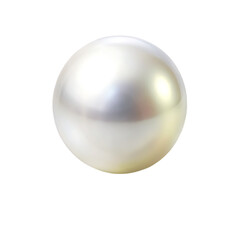 white pearl Isolated on White Background PNG,AI GENERATED