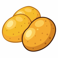 vector illustration of a  potato