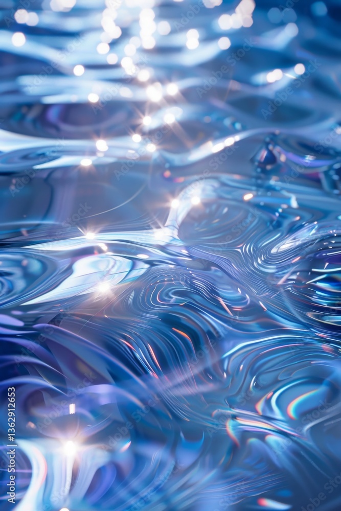 Poster visualization of abstract light patterns and reflections illustrating the concept of transparency an