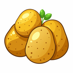 vector illustration of a  potato