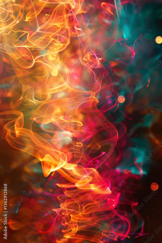 Poster captivating display of abstract light patterns showcasing a festive atmosphere and celebratory mood 