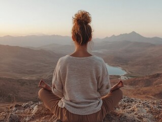 Holy Wednesday Wellness Journey Mindful Mountain Meditation for Spiritual Renewal and Gen Z Self-Care Aesthetic in 8K Natural Landscape Immersion