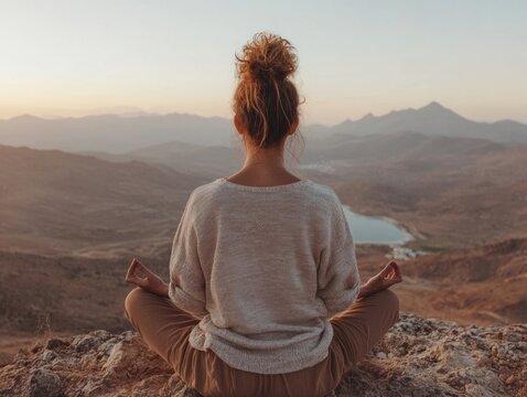 Holy Wednesday Wellness Journey Mindful Mountain Meditation for Spiritual Renewal and Gen Z Self-Care Aesthetic in 8K Natural Landscape Immersion