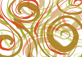 abstract shape background line scratch brown green and red on white (20250217111924).eps