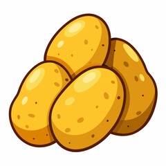 vector illustration of a  potato