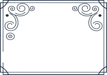 A swirl-patterned ornamental certificate frame