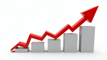 Creative Recession Chart: Falling Red Arrow Symbolizing Market Crash - Stock Photo Concept with Space