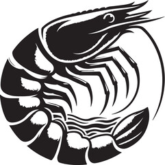 vector illustration of a shrimp