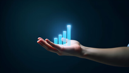 Holographic Business Insight Analysis: Scalability Symbol Showcase