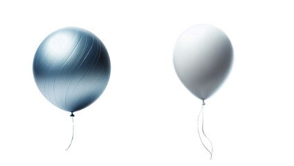 Celebratory balloons floating in air neutral background digital artwork minimalist style