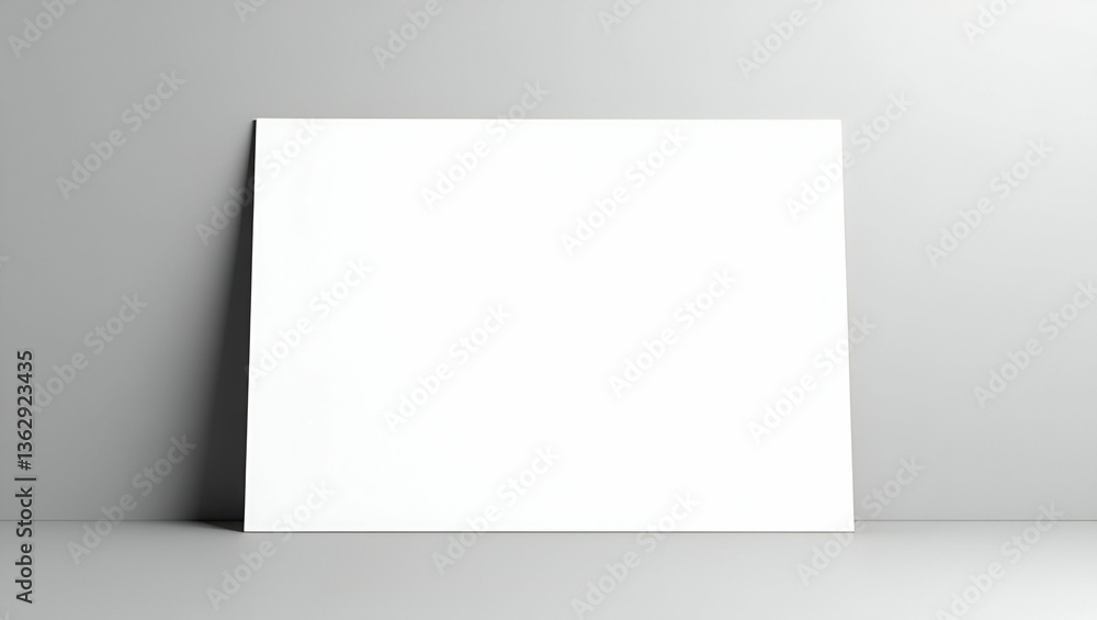 Poster white poster mockup banner for print design presentation - showcase your logo and text in a simple f