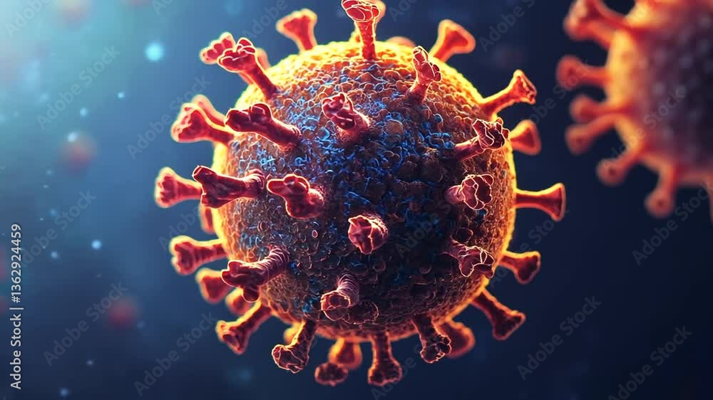 Poster coronavirus structure visualized in biological context generative ai