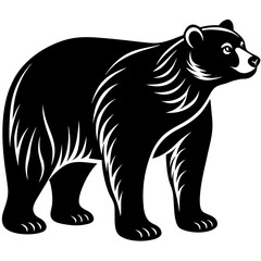 Polar Bear Silhouette Vector