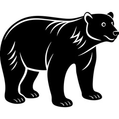 Polar Bear Silhouette Vector