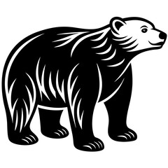 Polar Bear Silhouette Vector