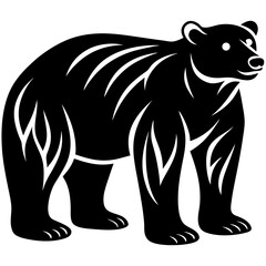 Polar Bear Silhouette Vector