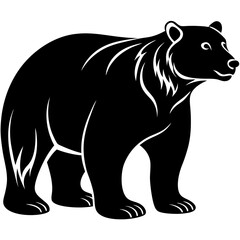 Polar Bear Silhouette Vector