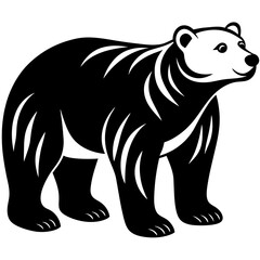 Polar Bear Silhouette Vector