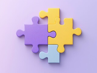 Obraz premium Pastel Puzzle Pieces