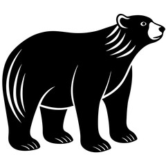 Polar Bear Silhouette Vector