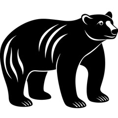 Polar Bear Silhouette Vector