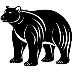 Polar Bear Silhouette Vector