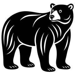 Polar Bear Silhouette Vector