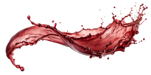 red wine splash isolated