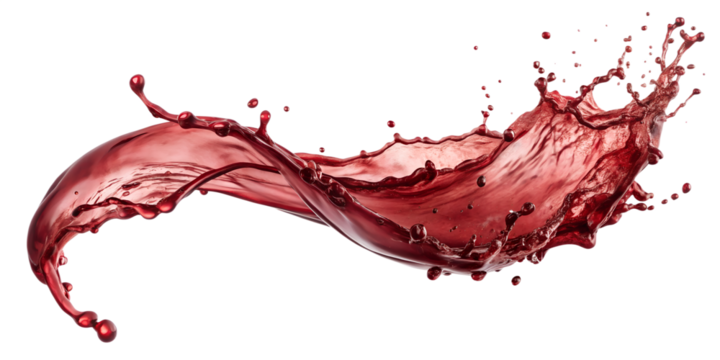 red wine splash isolated