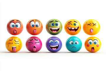Colorful eggs with expressive faces in a group, symbolizing diversity, emotions, and individuality.