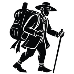 vector illustration of a man with a sword