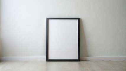 Blank Frame Against a Textured Wall in a Room