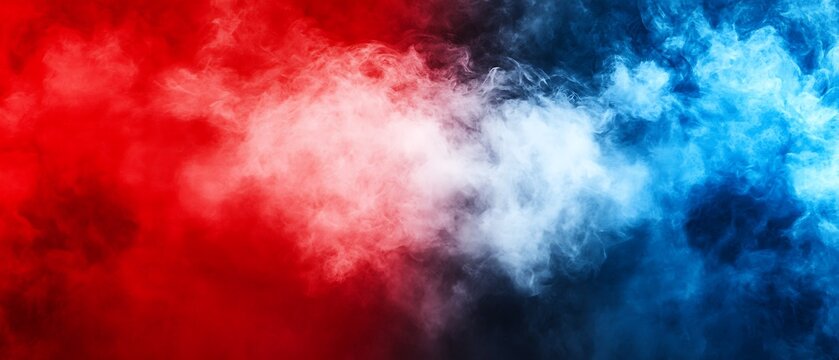 An abstract composition of colored smoke and vaporous clouds