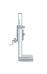 Vernier Height Gauge isolated on white background, realistic vector illustration, measuring tool and equipment