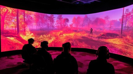 Immersive wildfire simulation training.